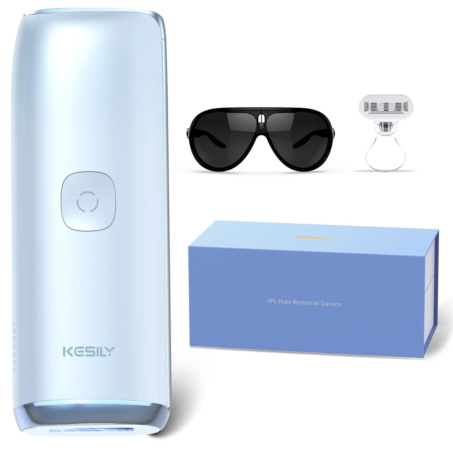 KESILY by OVUTEK Laser Hair Removal IPL for Women and Men, Sapphire Ice-Cooling, Nearly Painless and Permanent Hair Removal Device at Home Comfort