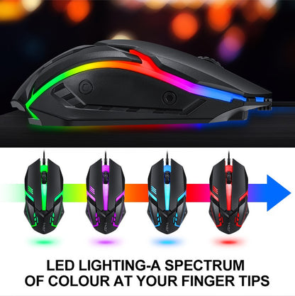RGB PC Gaming Keyboard Mouse & Headset Set LED Gamer Bundle Mechanical Kits 4IN1