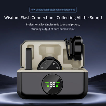 Wireless Lavalier Microphone Dual Omnidirectional Condenser Lavalier Microphone Microphone for Iphone Android Video Recording