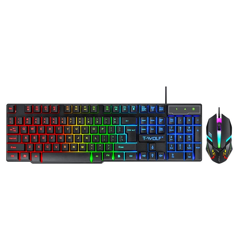 RGB PC Gaming Keyboard Mouse & Headset Set LED Gamer Bundle Mechanical Kits 4IN1