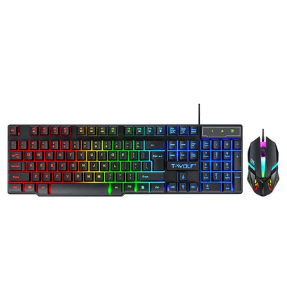 RGB PC Gaming Keyboard Mouse & Headset Set LED Gamer Bundle Mechanical Kits 4IN1