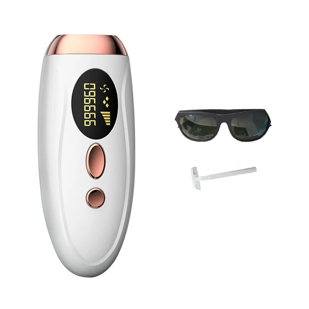 Professional Permanent Laser Hair Removal Device with 999,999 Flashes - Painless Epilator for Women's Body, Facial, Legs, and Bikini Line