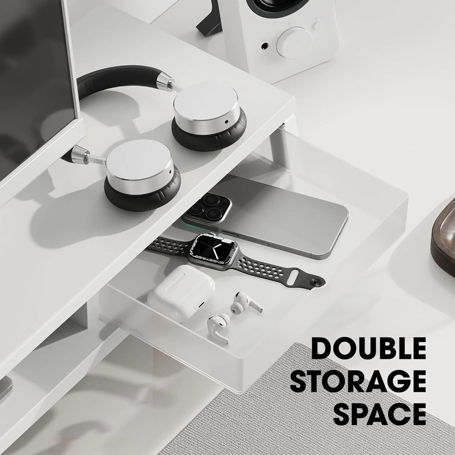 Fenge Dual Monitor Stand Riser for Desk, 42.5In Large Monitor Stand for 2 Monitor - 42.5X9.2X5.4 Inches