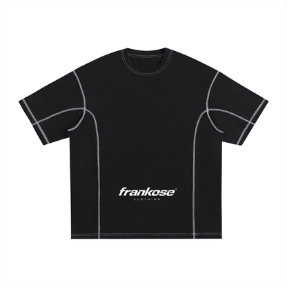 Streetwear Contrast-Stitched Cotton T-Shirt