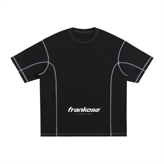 Streetwear Contrast-Stitched Cotton T-Shirt