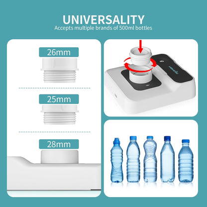 Travel Humidifier, Portable Small Humidifier for Plants, Bedroom, Office, Hotel or Car, 5000Mah Battery Operated Mini Cool Mist Humidifiers, Quiet 23Db, Auto-Off, Night Light & Bpa-Free, White