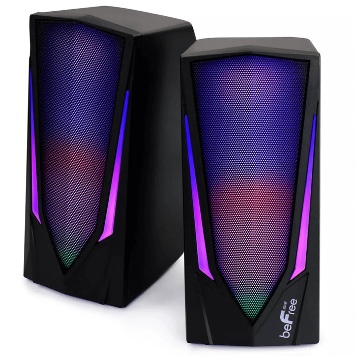 Befree Sound Dual 2.0 Computer  Speakers with LED RGB Lights