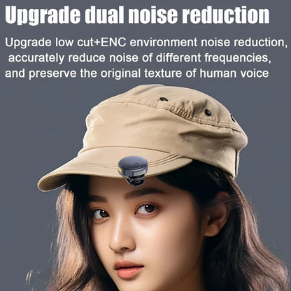 Wireless Lavalier Microphone 2.4G Wireless Microphone Magnetic Suction Microphone Dual Noise Reduction Mic for Video Recording