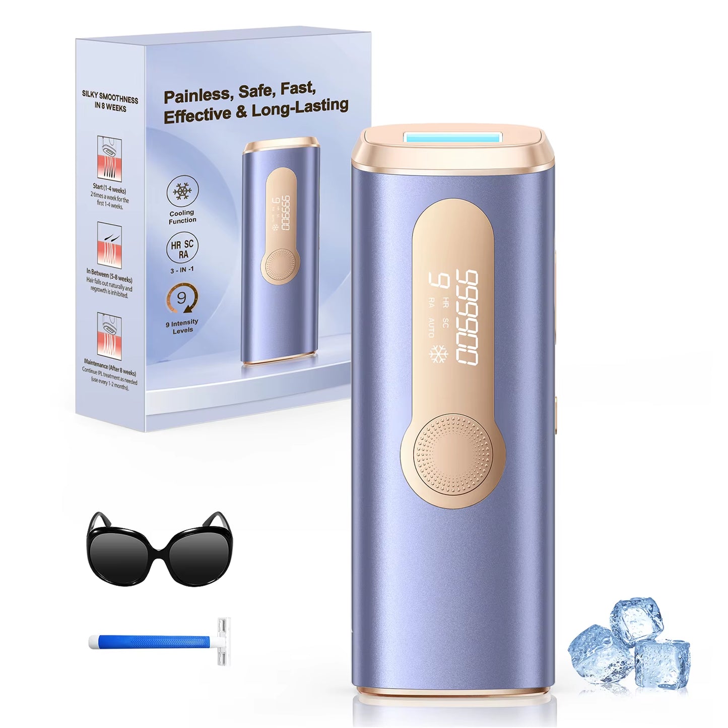 990000 Flash Laser Epilator IPL Hair Removal for Men and Women Body Bikini Facial Permanant Painless IPL Hair Remover Machine